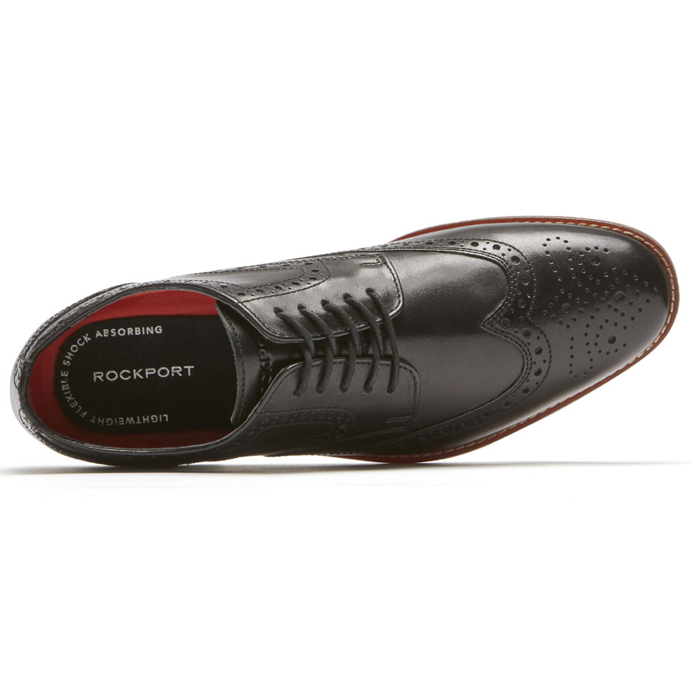 Rockport Singapore Mens Lace Up - Style Purpose Wingtip Black - ZM3867954